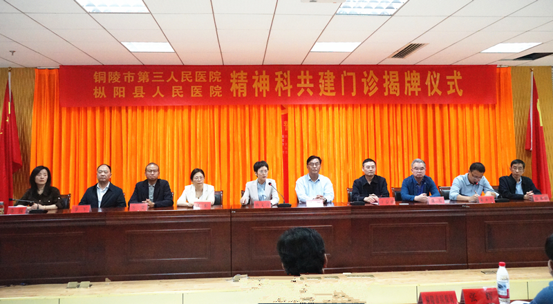 铜陵市开展世界精神卫生日公益活动暨市县精神科共建门诊揭牌在枞阳县医院举行